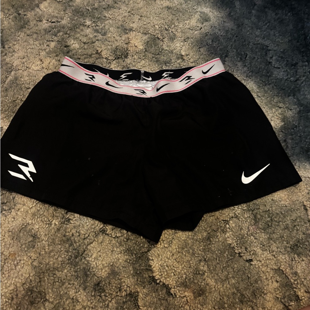 Nike Women's Black and Gray Athletic Shorts